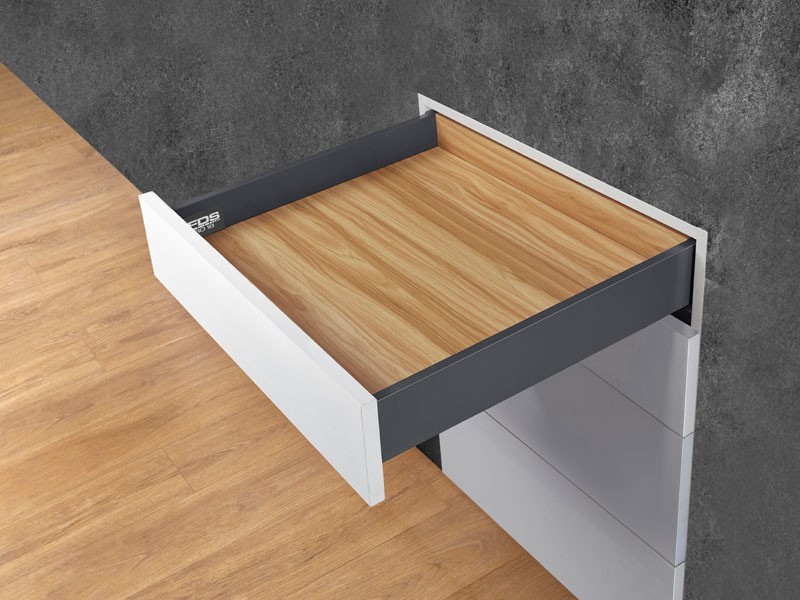 FDS-PRO PUSH OPEN 18 PO A ANTRACIT 500mm H88 35kg DUPLAFALÚ FÉM FIÓKOLDAL