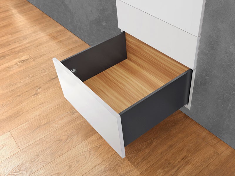 FDS-PRO PUSH OPEN 18 PO D ANTRACIT 300mm H238 35kg DUPLAFALÚ FÉM FIÓKOLDAL