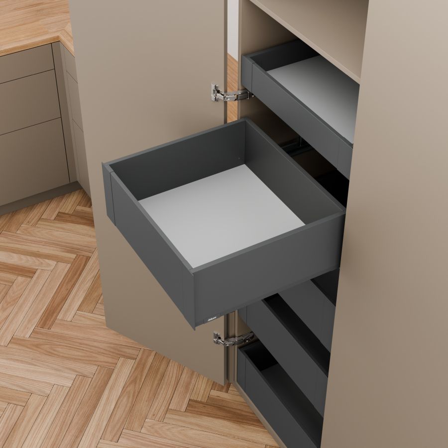 MERIVOBOX K BELSŐ FIÓK FEHÉR H=350mm, 40kg, BLUMOTION RENDSZEREZÉS NÉLKÜL