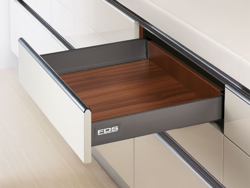 FDS-CLASSIC PO A PUSH OPEN ANTRACIT 400mm H84 40kg FDS DUPLAFALÚ FÉM FIÓKOLDAL