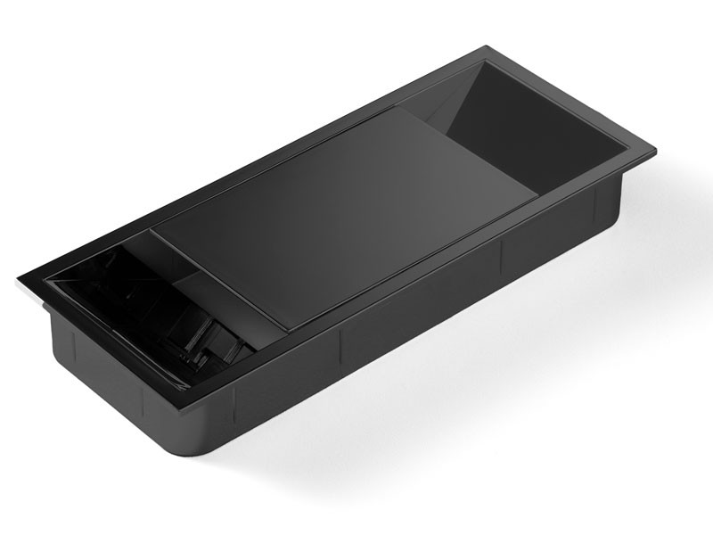 KÁBELKIVEZETŐ ART911 FEKETE 152x20x62mm IRODABÚTOR KIEGÉSZÍTŐ