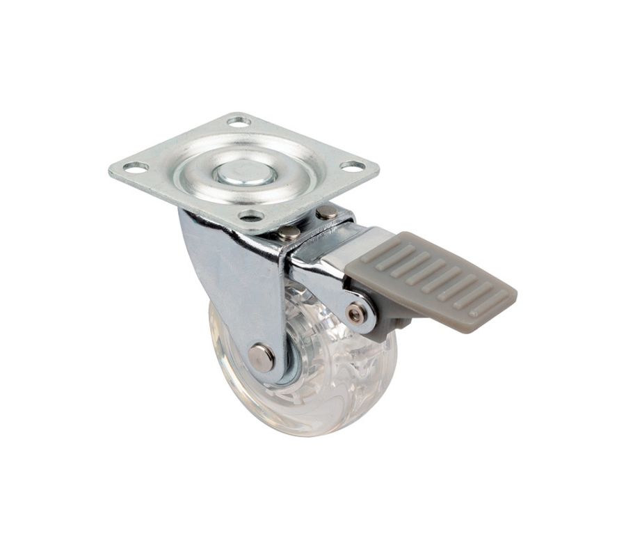 STRONG CASTORS KERÉK TOP-E ÁTLÁTSZÓ 50mm FÉKES 