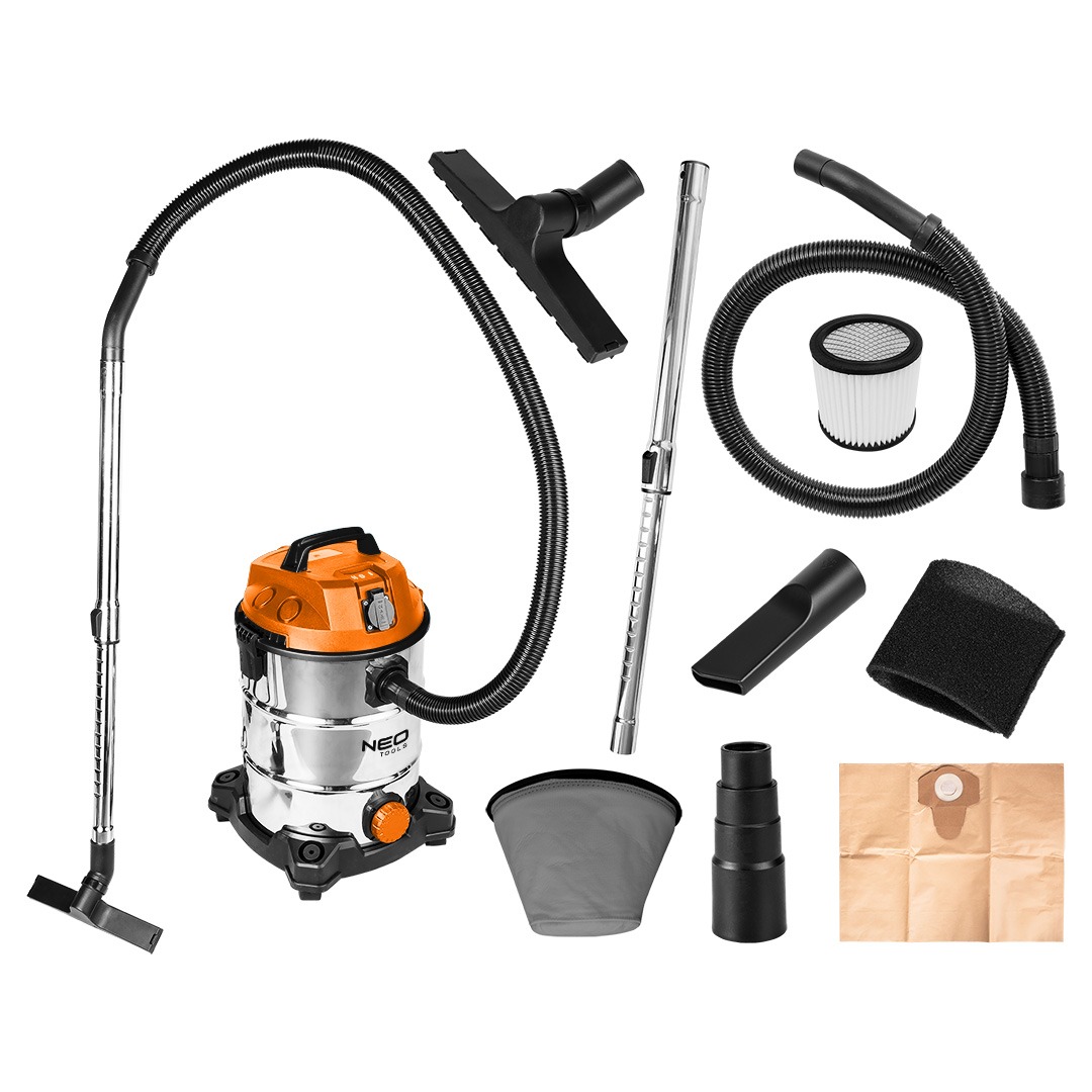 IPARI PORSZÍVÓ SZÁRAZ/VIZES NEO TOOLS 1400W/18KPA, 30L 