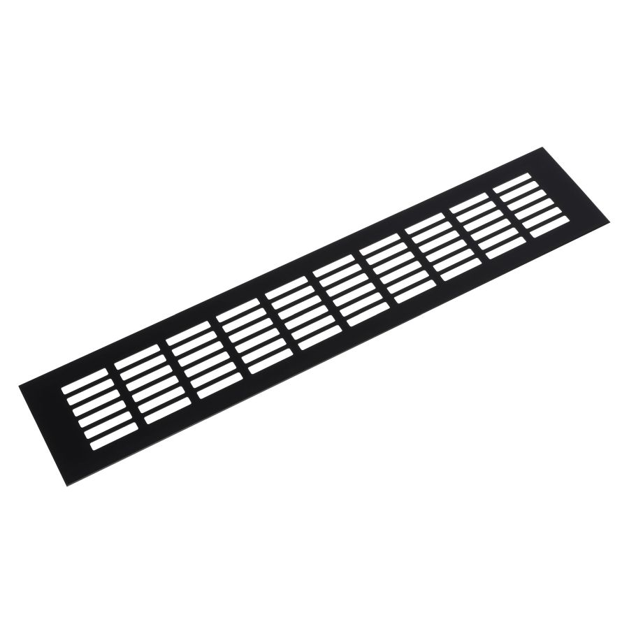 RIEX GV44 ALUMÍNIUM SZELLŐZŐRÁCS FEKETE 80x400 mm, matt fekete 