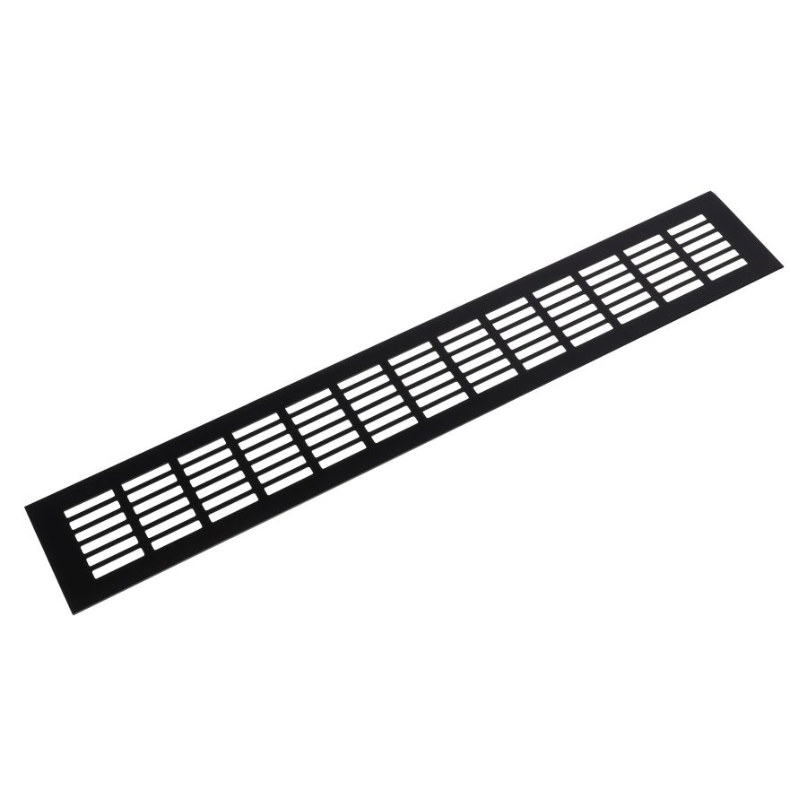 RIEX GV44 ALUMÍNIUM SZELLŐZŐRÁCS FEKETE 80x500 mm, matt fekete 