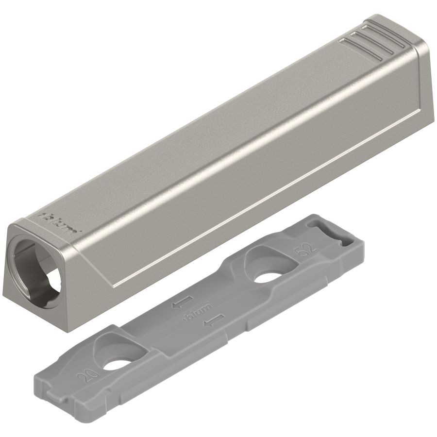 TIP-ON ADAPTERLEMEZ AJTÓKHOZ, HOSSZÍTOTT 956A1201   TIP-AP V50NI-L NIKKEL-LAKKOZO VÁLTOZAT, EGYENES, CSAVAROK