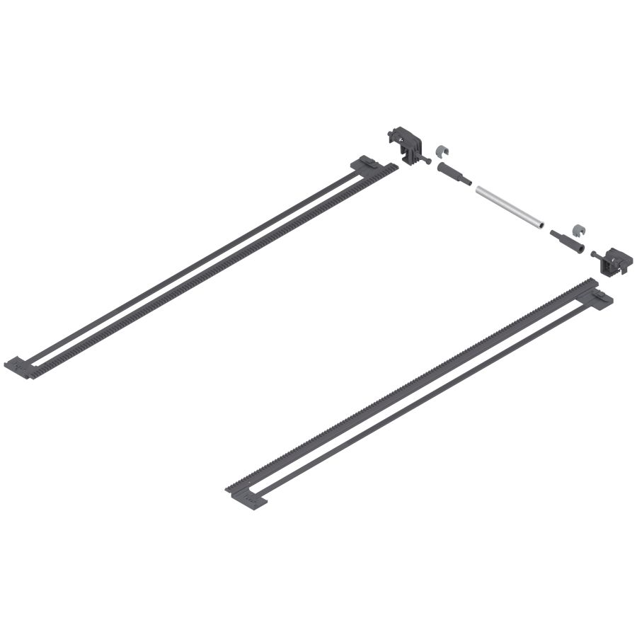 TANDEM OLDALSTABILIZÁTOR, NH=650 MM, KSZ ZST.650TT  SE-ST14 V1R737 R7037 GALAMBSZ =1400 MM, RÉSZLEGES KIHÚZÁSÚ FIÓK, LAPVA