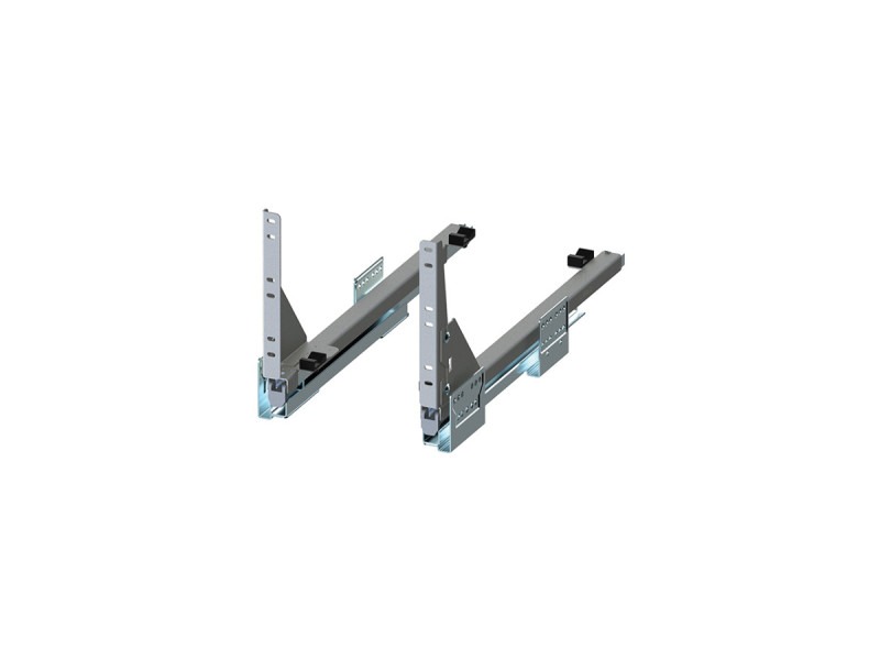 REJS VARIANT SÍN FÉMRÁCSHOZ PUSH-OPEN 450mm, ALSÓ, EZÜST, ELŐLAPRÖGZÍTŐVEL 
