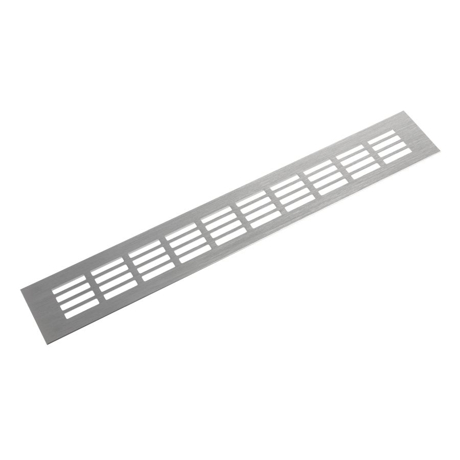 RIEX GV44 ALUMÍNIUM SZELLŐZŐRÁCS ACÉL 60x400mm, rozsdamentes acél utánzat 