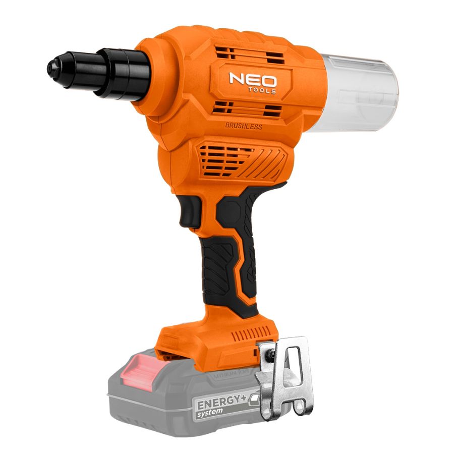 AKKUS POPSZEGECSHÚZÓ ENERGY+ 18V, SZEGEC SÁTMÉRŐ 2.4-6.4MM, HÚZÓERŐ 12000N, NEO TOOLS