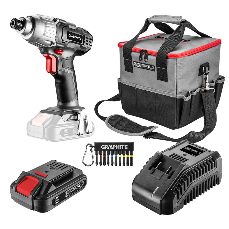 AKKUS GÉPKÉSZLET ENERGY+, 18V/2AH, AKKUS ÜTVECSAVAROZÓ 1/4