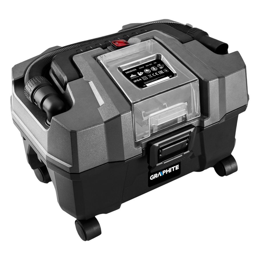 AKKUS SZÁRAZ/NEDVES PORSZÍVÓ ENERGY+ 18V , 10KPA, 10L PORGYŰJTŐ, AKKU NÉLKÜL, GRA PHITE