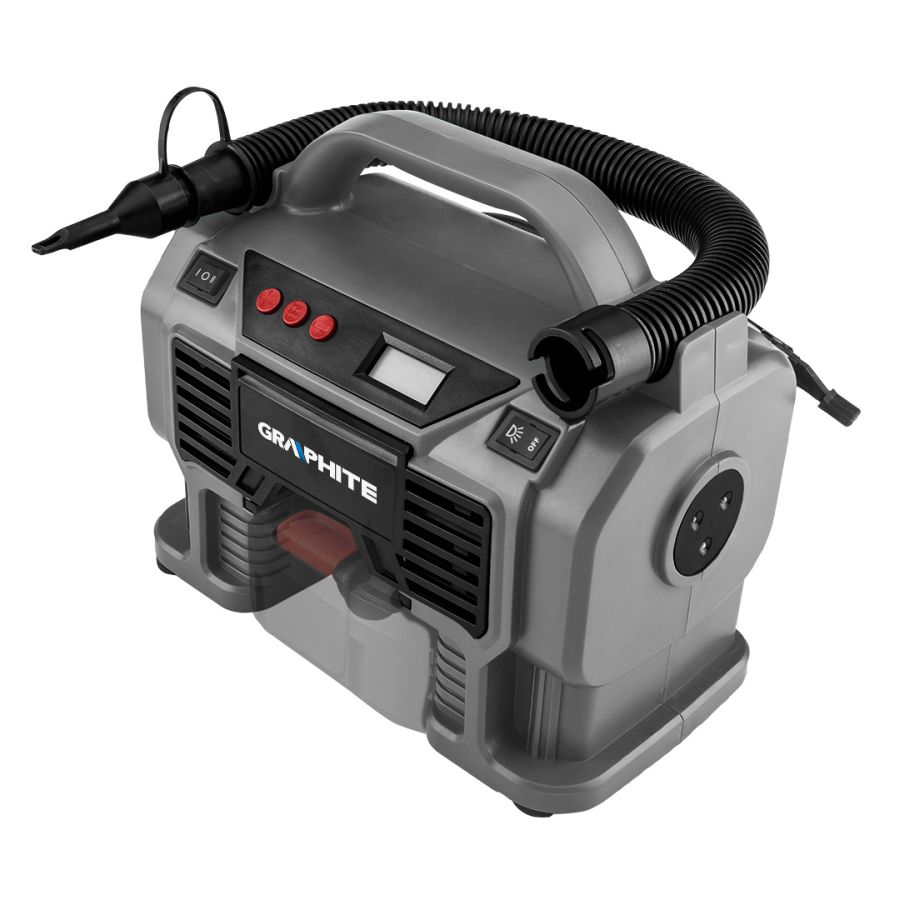AKKUS KOMPRESSZOR ENERGY+ 18V, AKKU NÉLK ÜL, GRAPHITE 