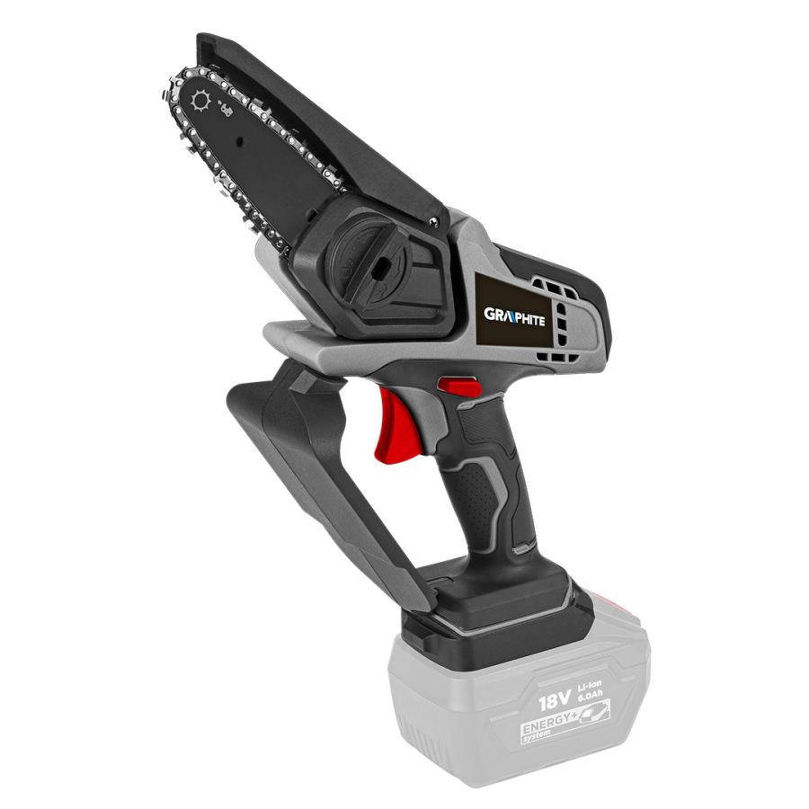 AKKUS MINI LÁNCFŰRÉSZ ENERGY+ 18V, 0-540 0 FORDULAT/PERC, GRAPHITE 