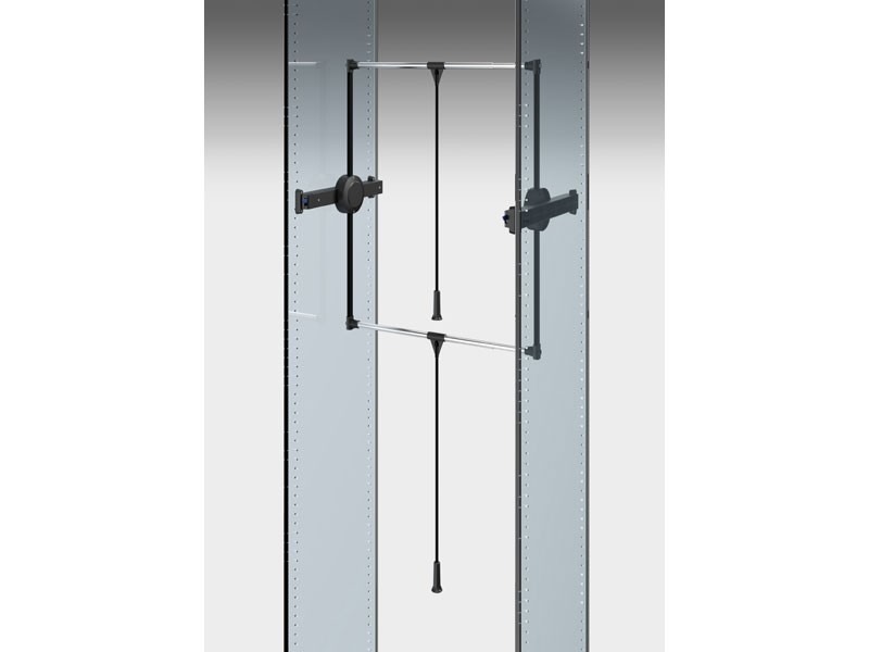 900/N 2 SZINTES FEKETE-KRÓM 360° 750-1150 mm, 2×12kg GARDRÓBLIFT