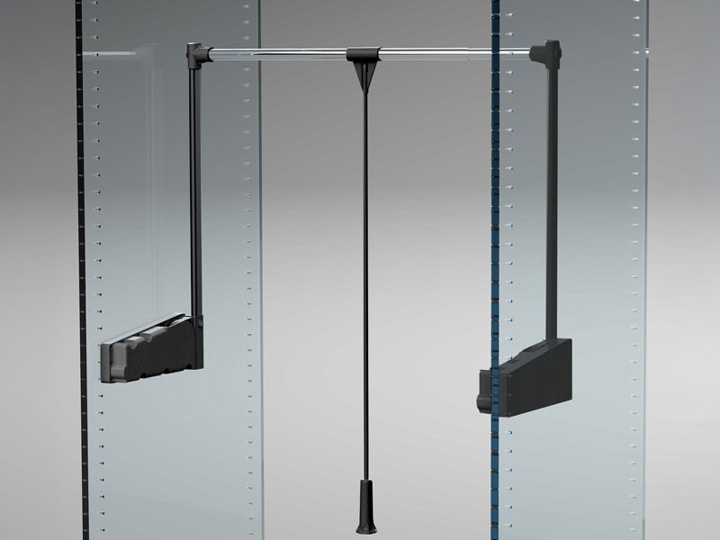300/N FEKETE-KRÓM 750-1150mm, 10kg GARDRÓBLIFT