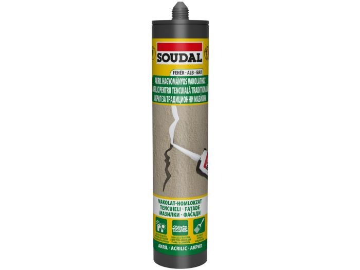 SOUDAL AKRIL VAKOLATJAVÍTÓ 280ml STRUKTÚRÁLT FESTHETŐ