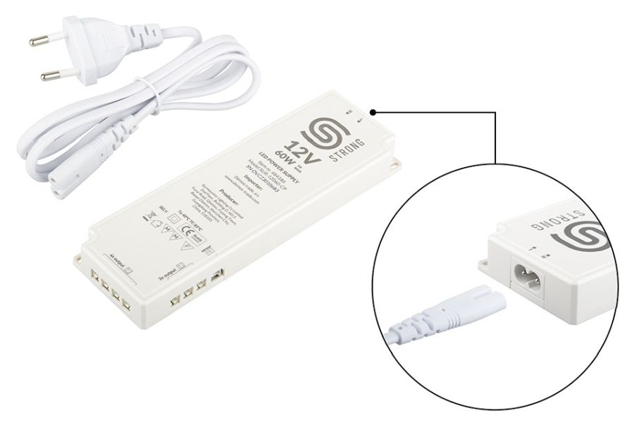 StrongLumio tápegység 60W 60W (7x mini csatlakozó + 1x 3PIN csatla 