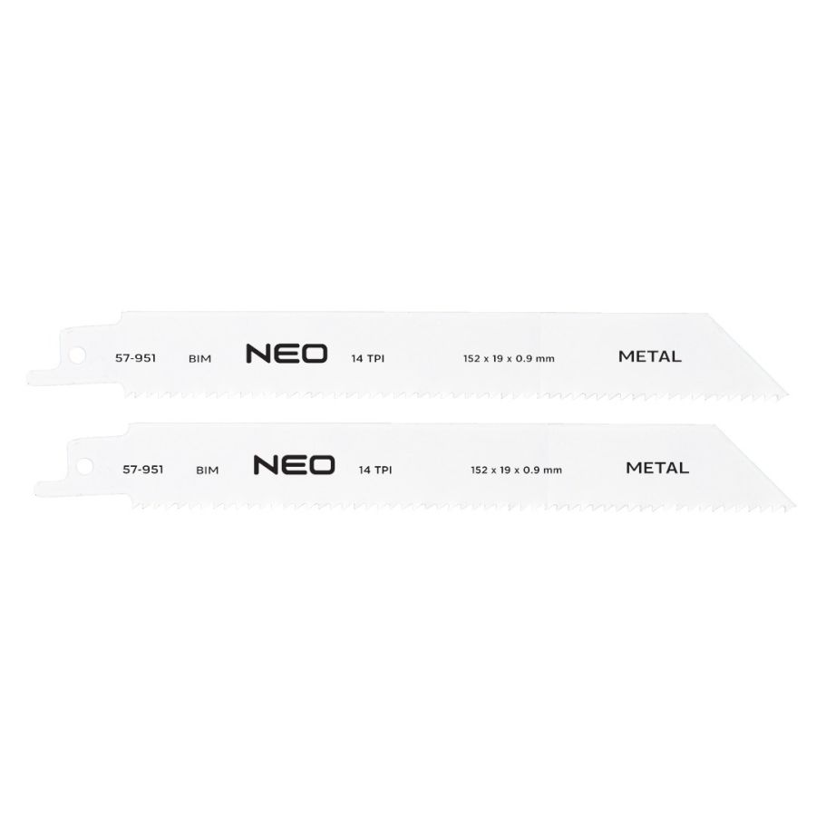 ORRFŰRÉSZLAP NEO TOOLS 150mm 2db/csomag FÉM, FA, RÉZ, INOX, MŰANYAG, ALU.