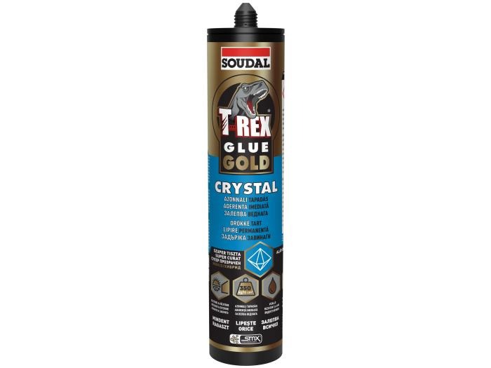HIBRID POLIMER SZERELŐ RAGASZTÓ 290ml, T-REX GOLD CRYTAL SOUDAL BEL- ÉS KÜLTÉRI