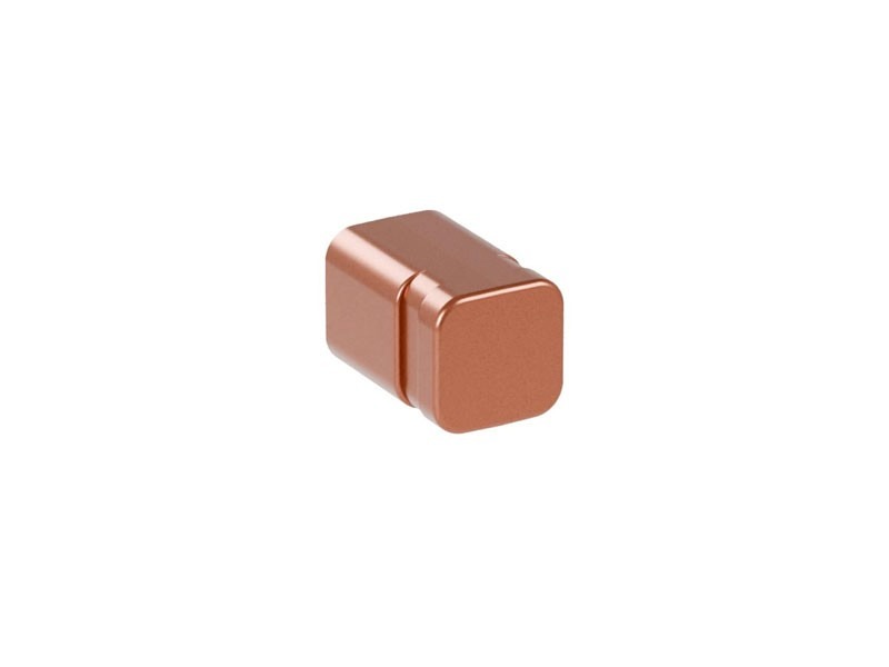 WPO892 GOMB 20x20mm VÖRÖSRÉZ  BÚTORFOGANTYÚ