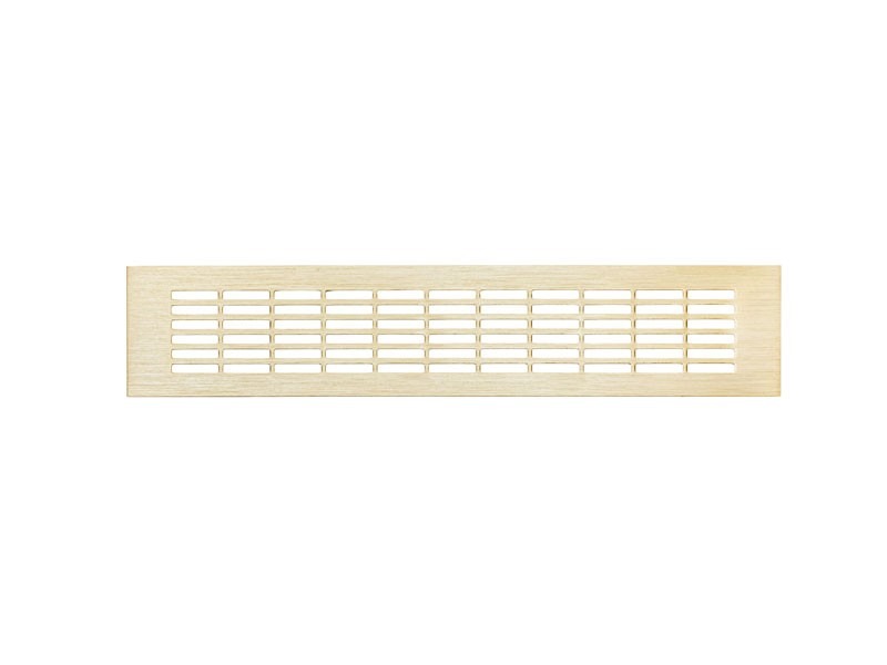 NÉGYSZÖG ALAKÚ SQ SZÁLCSISZOLT ARANY 80x400mm SZELLŐZŐRÁCS ALUMÍNIUM