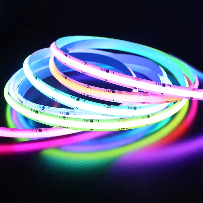 SPI Digitális COB LED Szalag 24V/21W/RGB+4000K/10 mm/784 LED 