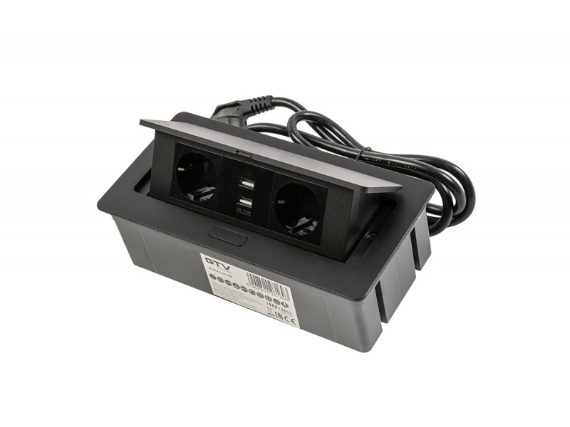 GTV SOFT 2 ELOSZTÓ FELNYÍLÓ KONNEKTOR 2x320 + 2xUSB 