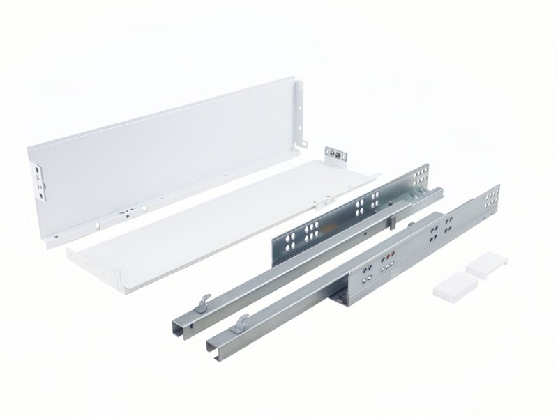 HB-SL B H101 SZIMPLAFALÚ FEHÉR 270/295mm Teherbírás:  25kg FÉM FIÓKOLDAL HOME BOX