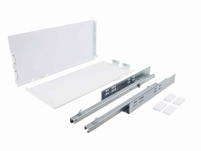 HB-SL D H180 SZIMPLAFALÚ FEHÉR 400/425mm Teherbírás:  25kg FÉM FIÓKOLDAL HOME BOX