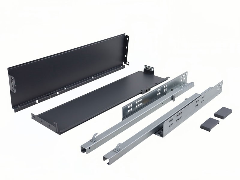 HB-SL B H101 SZIMPLAFALÚ ANTRACIT 400/425mm Teherbírás:  25kg FÉM FIÓKOLDAL HOME BOX