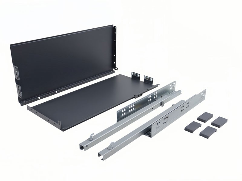 HB-SL D H180 SZIMPLAFALÚ ANTRACIT 500/525mm Teherbírás:  25kg FÉM FIÓKOLDAL HOME BOX